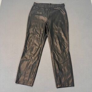Yest The Netherlands Womens 32W 28L Faux Leather Pants Black‎ Going Out Club Hot